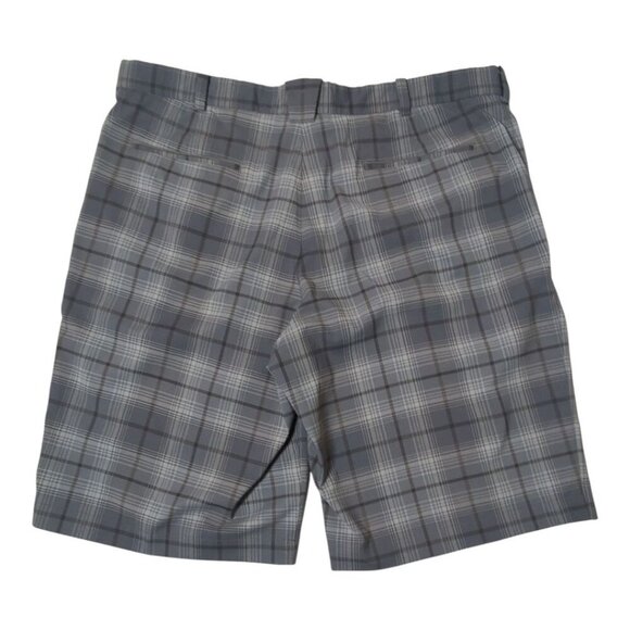 Nike Golf Plaid Shorts Mens 38 Preppy Tour Performance Gray Dri-Fit Lightweight - Picture 2 of 8